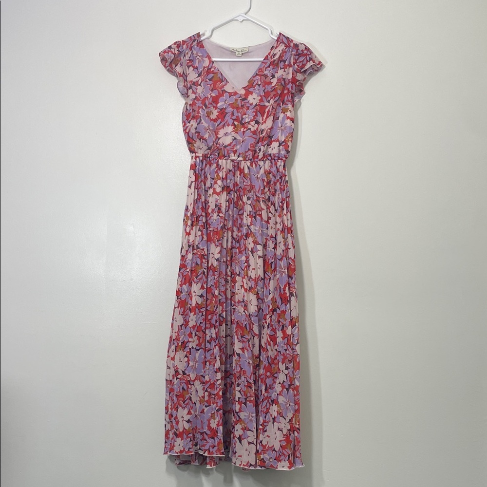 Indigo Rose Floral Maxi Dress - Small